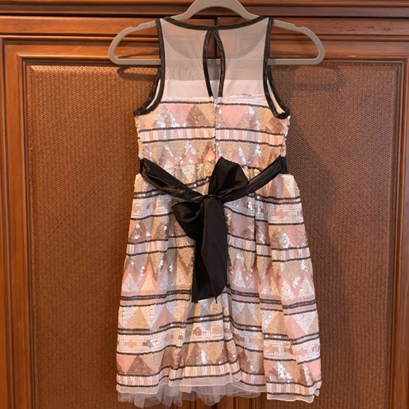 EUC girls sequin dress with sash - Picture 3 of 8